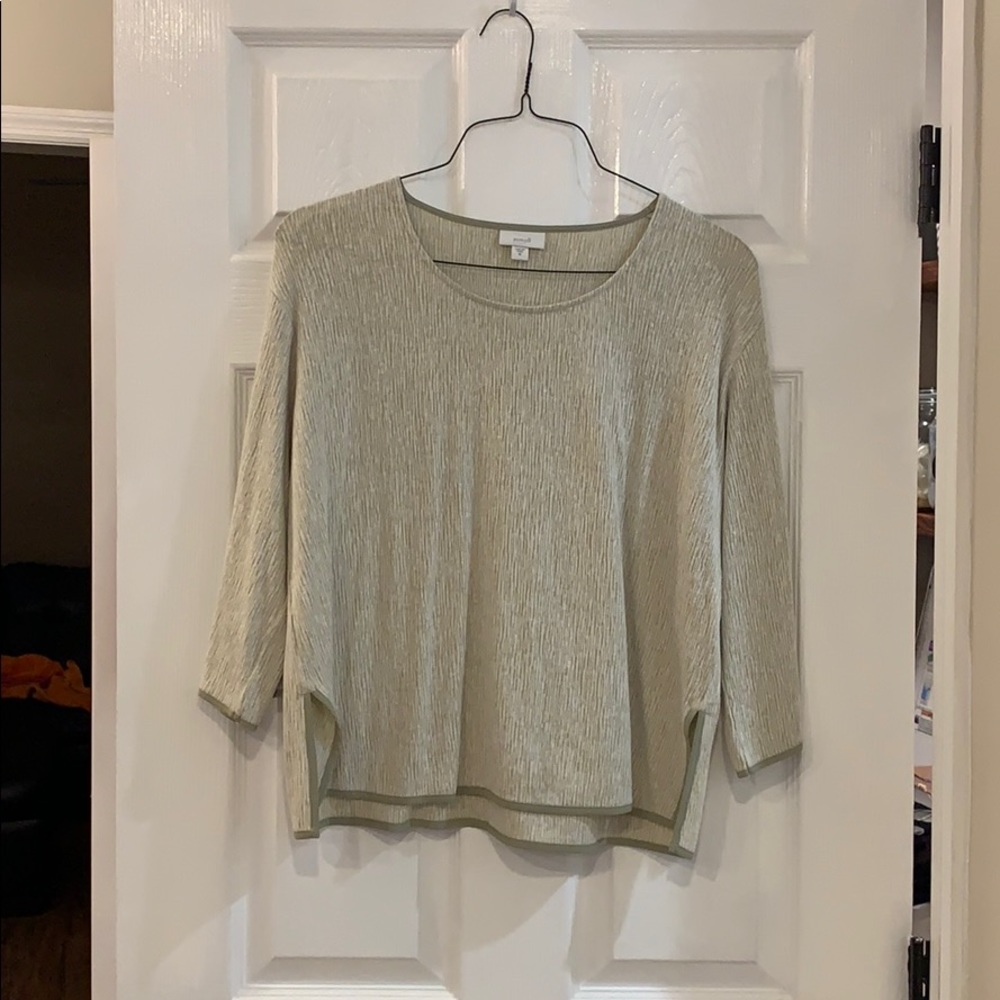 Green/ cream colored top